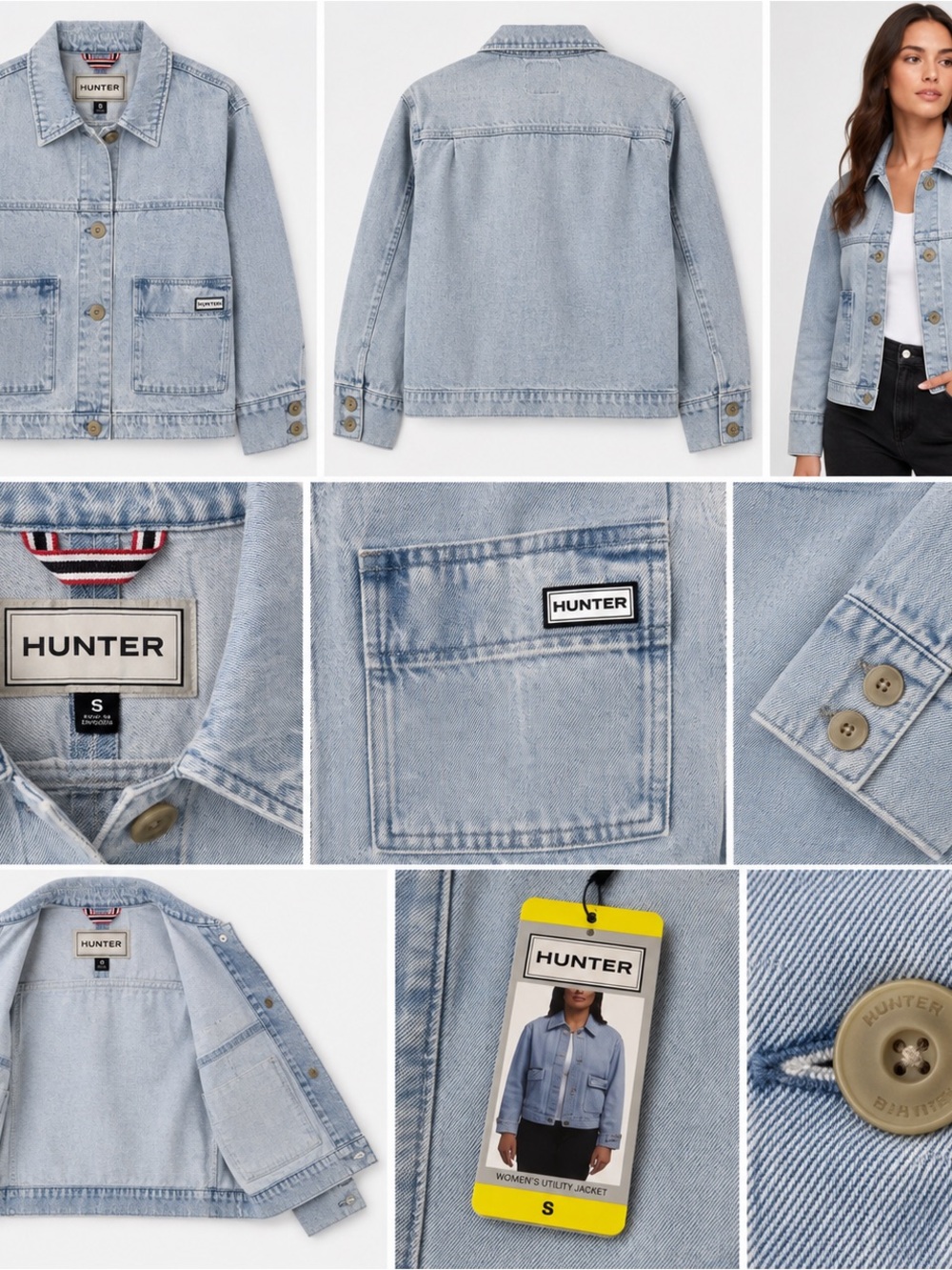 Hunter Light Blue Denim Utility Jacket